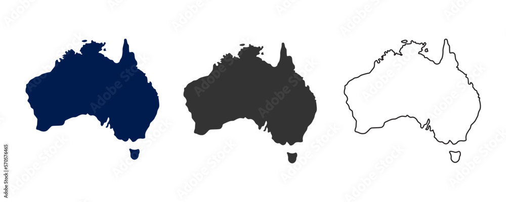Australia map icon. Australion country symbol vector ilustration.
