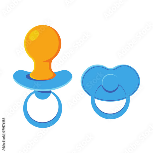 Natural rubber pacifier for baby vector cartoon illustration isolated on a white background.