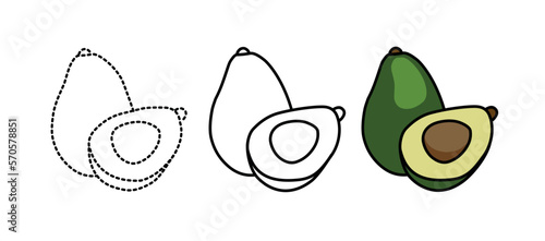 avocado fruit coloring pages
