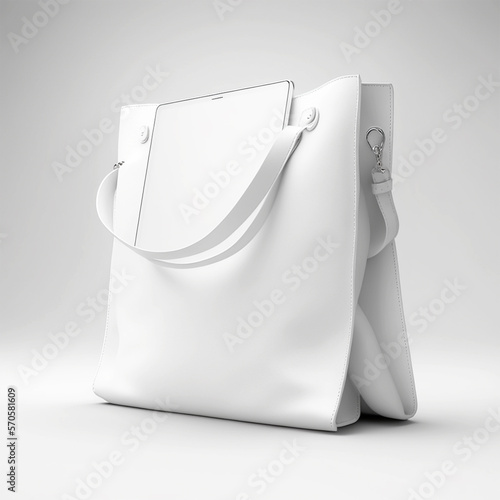 AI-Generated White Blank iPad Bags Mockup: Versatile and Professional