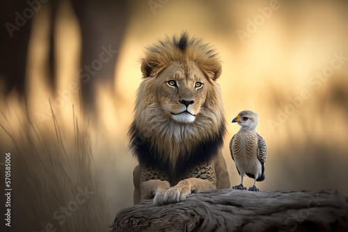 Lion Stock Photo, Wildlife Photography, Generative Ai