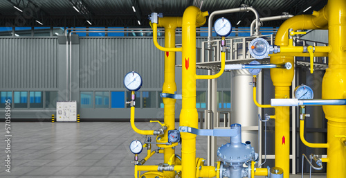 Gas equipment indoors. Comp...