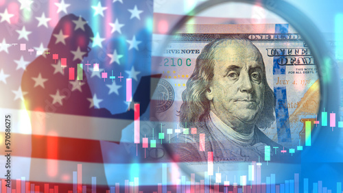 Investment chart with USA f...