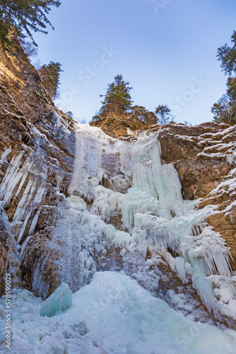 Wasserfall - Bad Oberdorf - Hindelang - Schnee - Winter - Allgäu - Schleierfall photo