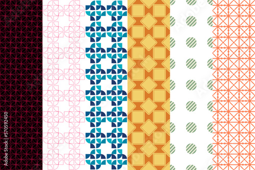 Seamless set of pattern. Modern  for frame print design. Decorative element.