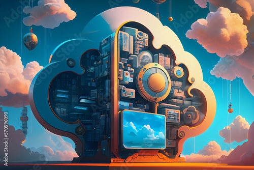 Cloud Computer Design photo