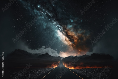 Road leading to other universe Generative AI