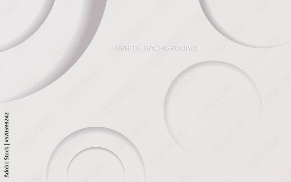 modern abstract white gray color circle shadow background. eps10 vector