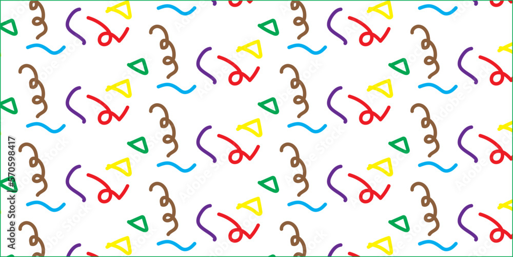 Colorful confetti pattern. for a birthday party or an event celebration invitation or decoration