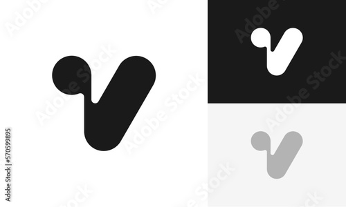 V letter logo initial modern design vector