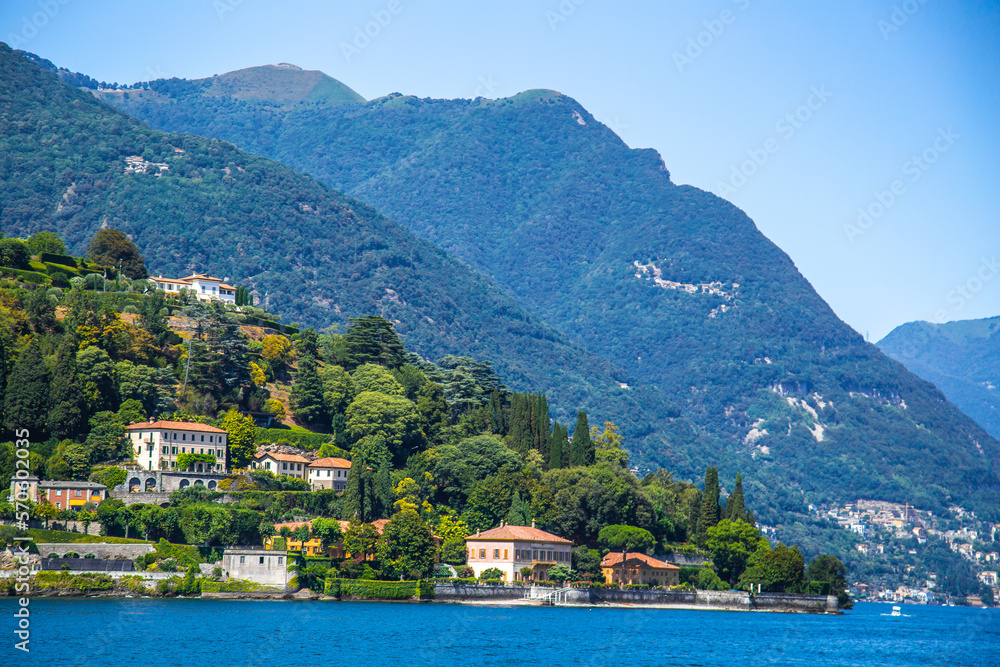 View of the village Torno Fagetto Laglio Quarzano on the Como Lake, Lombardy, Italy