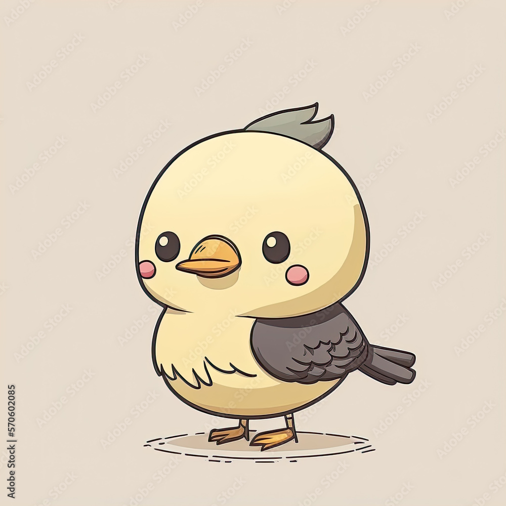 Cute cartoon drawing of baby bird. Cute cartoon drawing of baby bird.