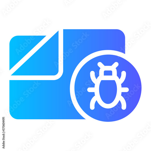 infected folder gradient icon