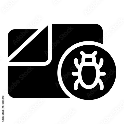 infected folder glyph icon