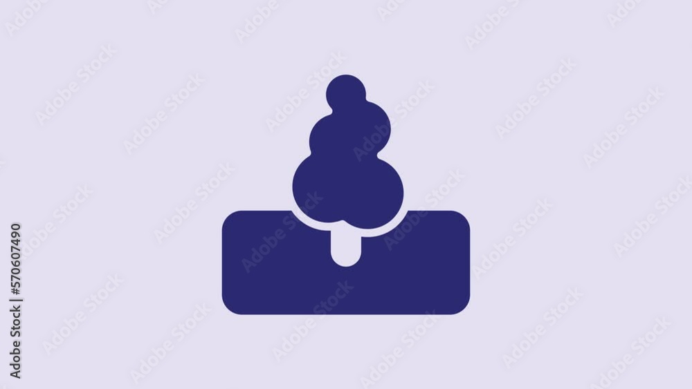 Blue Tree icon isolated on purple background. Forest symbol. 4K Video motion graphic animation Blue Tree icon isolated on purple background. Forest symbol. 4K Video motion graphic animation