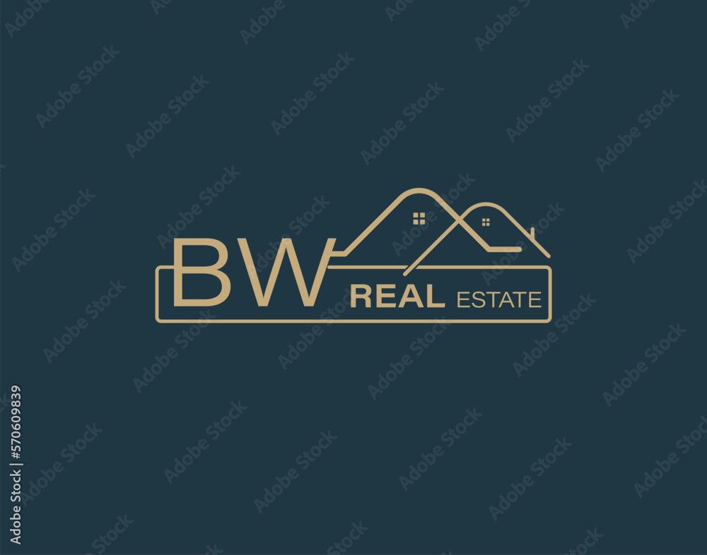 BW Real Estate & Consultants Logo Design Vectors images. Luxury Real Estate Logo Design BW Real Estate & Consultants Logo Design Vectors images. Luxury Real Estate Logo Design