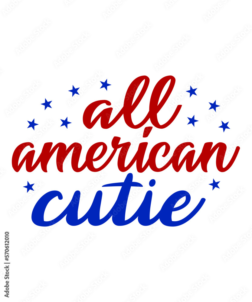 All American Cutie SVG Cut File All American Cutie SVG Cut File