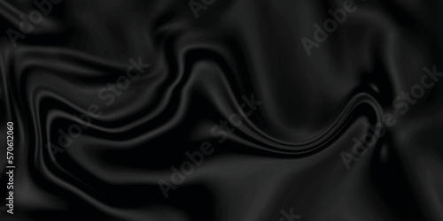 Black texture Black silk background . Black fabric background texture . abstract background luxury cloth or liquid wave or wavy folds of grunge silk texture material or smooth luxurious .