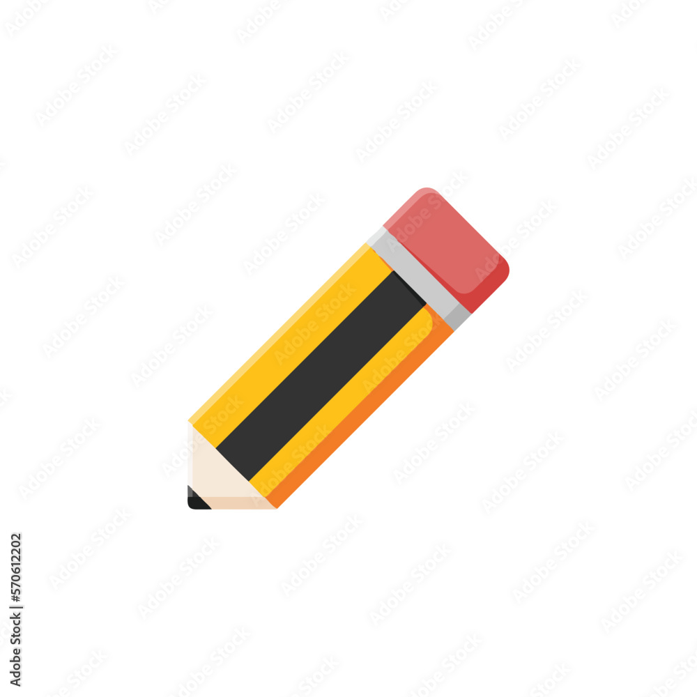 vector illustration pencil and eraser vector illustration pencil and eraser