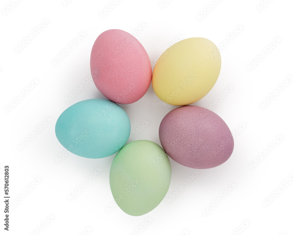 Various colors easter eggs isolated on white baclground Various colors easter eggs isolated on white baclground