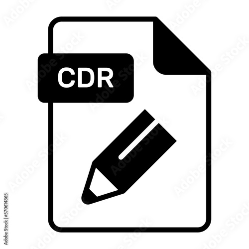 An amazing vector icon of CDR file, editable design