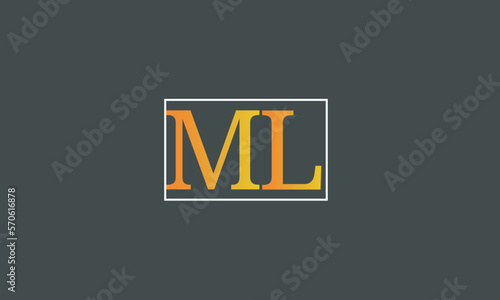 ML, LM , L , M , Abstract Letters Logo Monogram