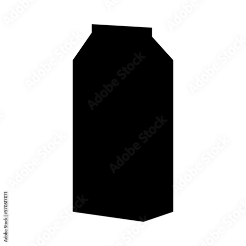 Milk carton box silhouette vector illustration in trendy design style. Editable graphic resources for many purposes.