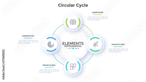 Modern Vector Infographic Template In Minimalistic Style