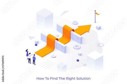 Vector Concept For Isometric Business Scene