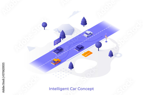 Vector Concept For Isometric Business Scene