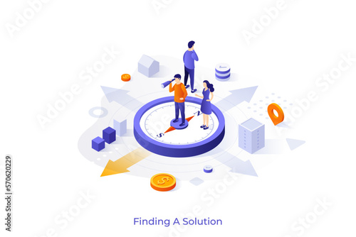 Vector Concept For Isometric Business Scene