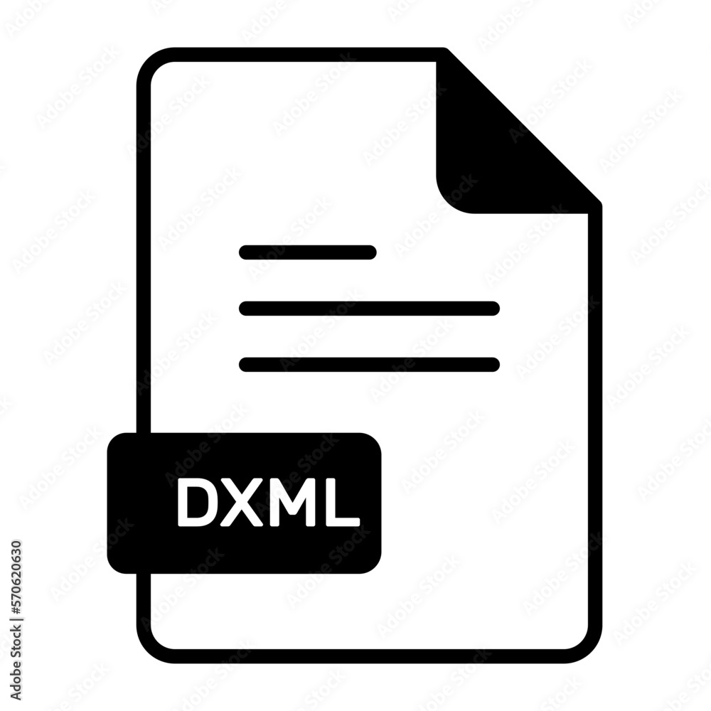 An amazing vector icon of 3DXML file, editable design An amazing vector icon of 3DXML file, editable design