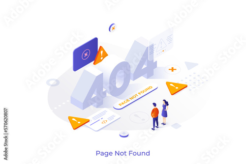 Vector Concept For Isometric Business Scene