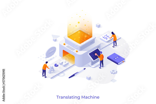 Vector Concept For Isometric Business Scene