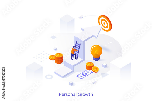 Vector Concept For Isometric Business Scene