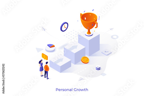 Vector Concept For Isometric Business Scene