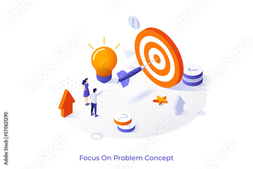 Vector Concept For Isometric Business Scene