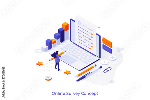 Vector Concept For Isometric Business Scene
