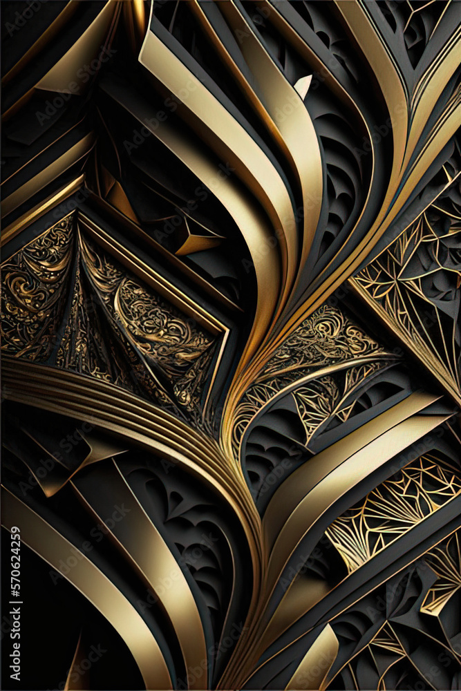 golden geometric patterned abstract background