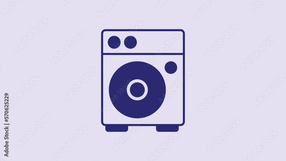 Blue Guitar amplifier icon isolated on purple background. Musical instrument. 4K Video motion graphic animation Blue Guitar amplifier icon isolated on purple background. Musical instrument. 4K Video motion graphic animation