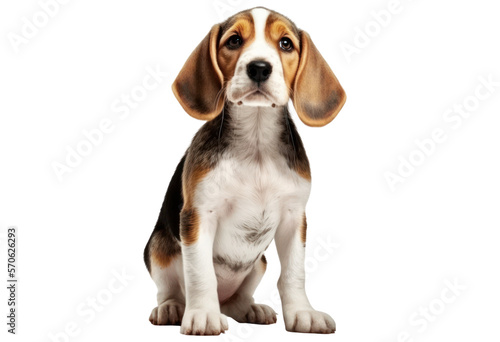 Beagle dog isolated on white, generative ai , PNG   © Rawf8