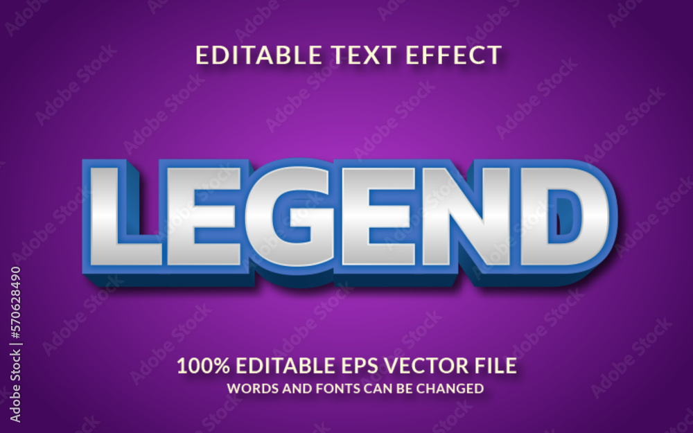 Legend Editable text effect