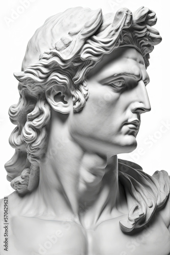 Une statue  sculpture d une personne grecque sto  cienne en portrait faite de marbre et de pierre.