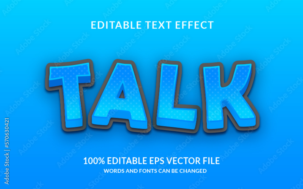 Talk Editable text effect Talk Editable text effect