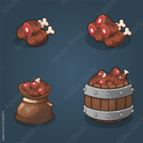 Game resource of foods reward vector