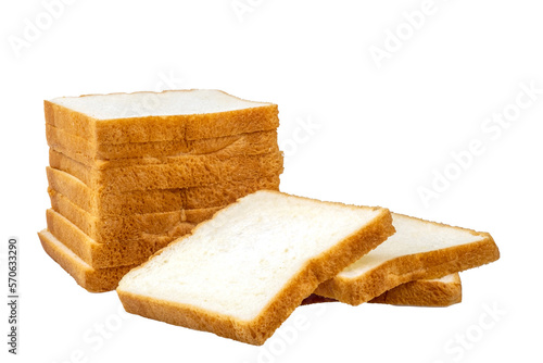 Fresh toast wheat bread sliced isolated on white background with clipping path,