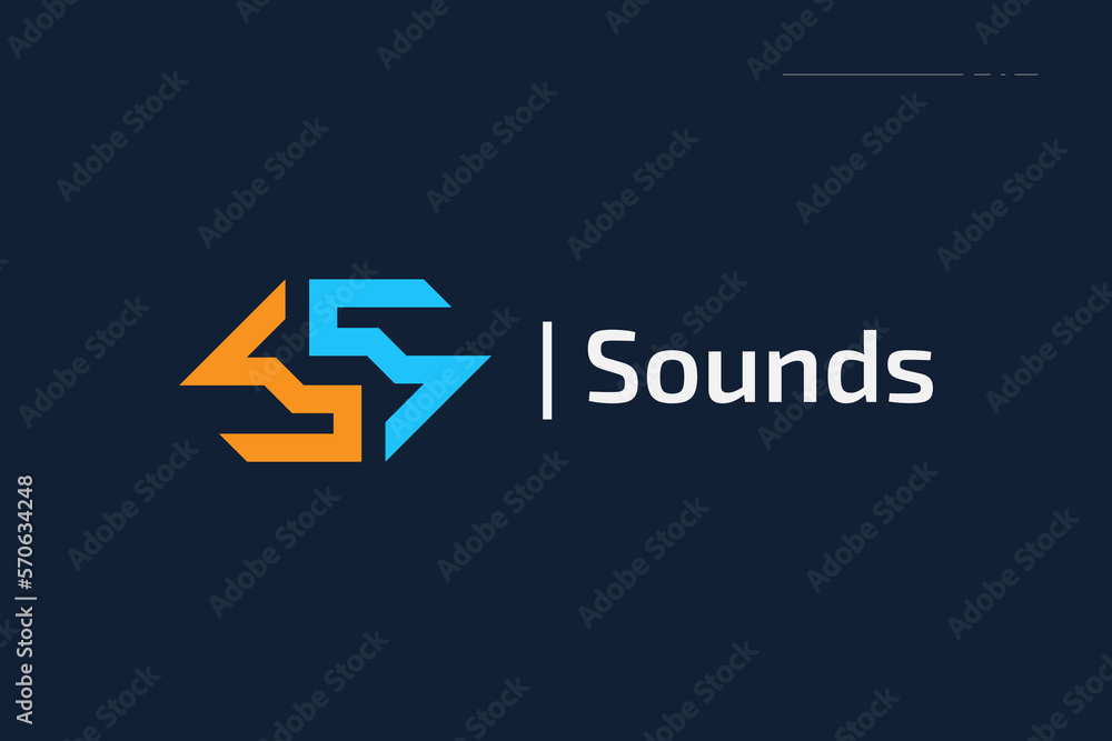 Abstract and Modern Letter S Logo with Blue and Orange Color Combination Abstract and Modern Letter S Logo with Blue and Orange Color Combination
