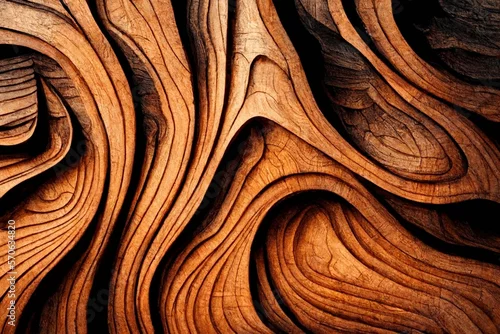 Panel kuchenny z motywem Wood larch texture of cut tree trunk, close-up. Wooden pattern