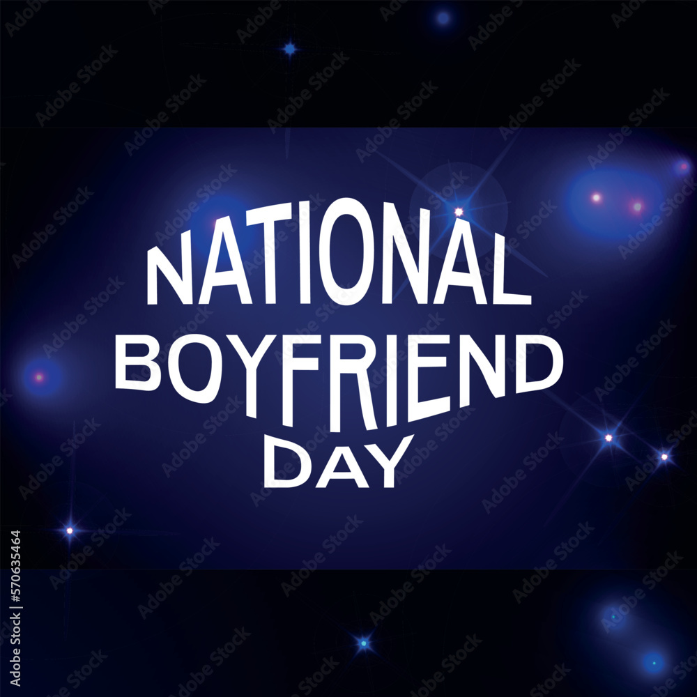 National Boyfriend Day. Geometric design suitable for greeting card poster and banner