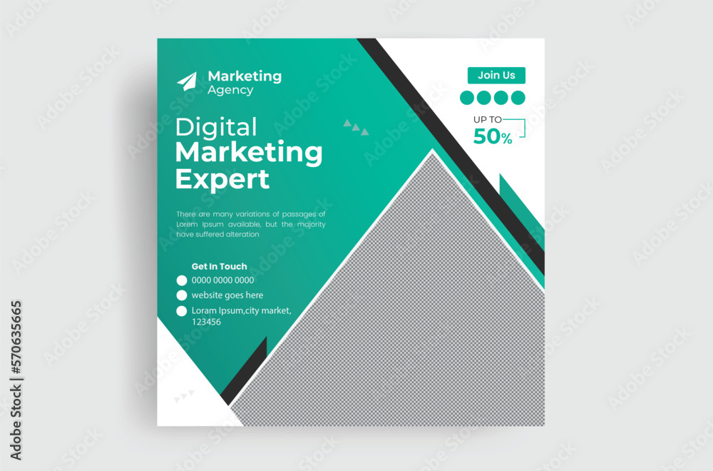 Social media post and promotion web banner template Social media post and promotion web banner template